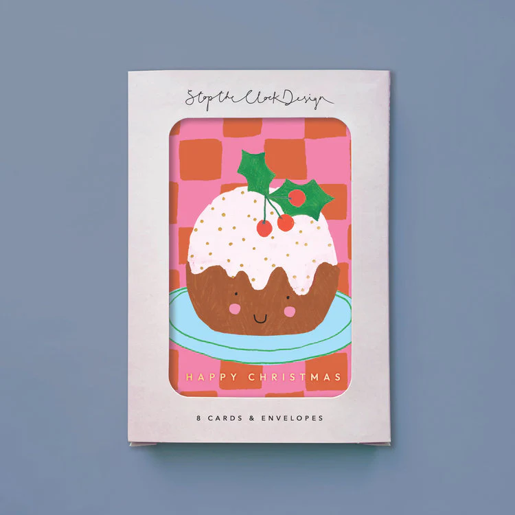 Stop The Clock - Happy Christmas Pudding x8