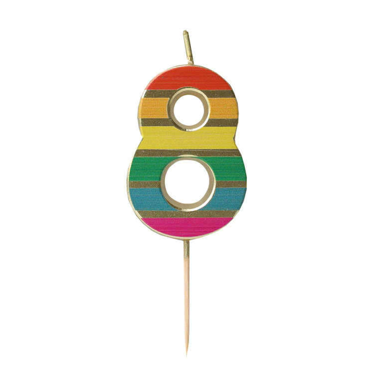 Talking Tables - Rainbow Gold Number 8