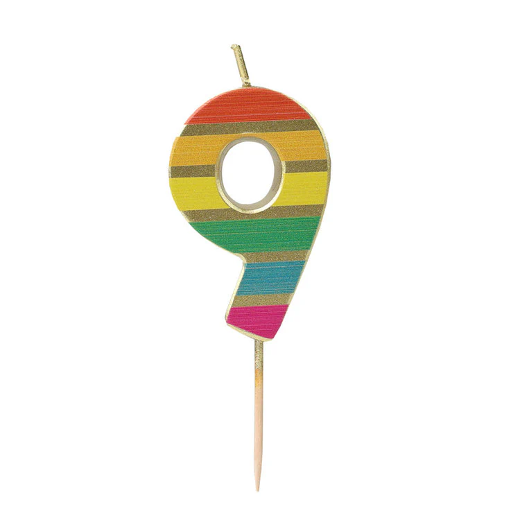 Talking Tables - Rainbow Gold Number 9
