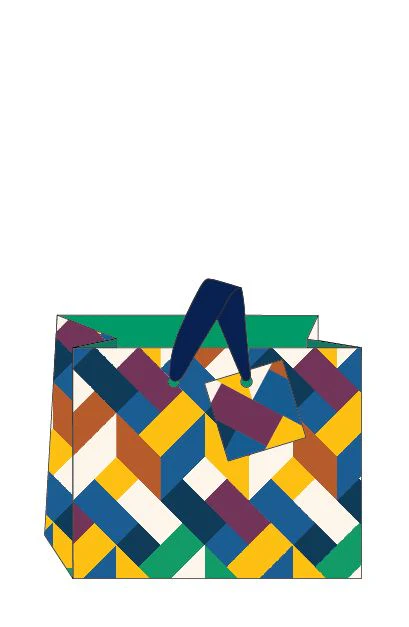 The Art File - Geometric Med Land Gift Bag