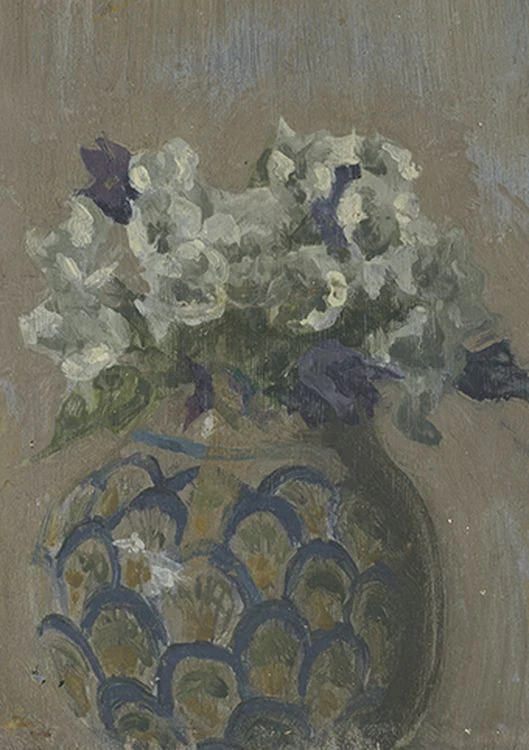 The Courtauld Collection - Sweet Violets – White and Blue Violets in a Patterned Bowl