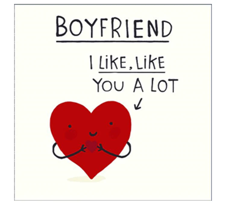 UK Greetings - Boyfriend Like You a Lot