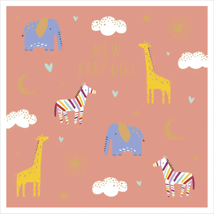 UK Greetings - Safari New Baby Girl