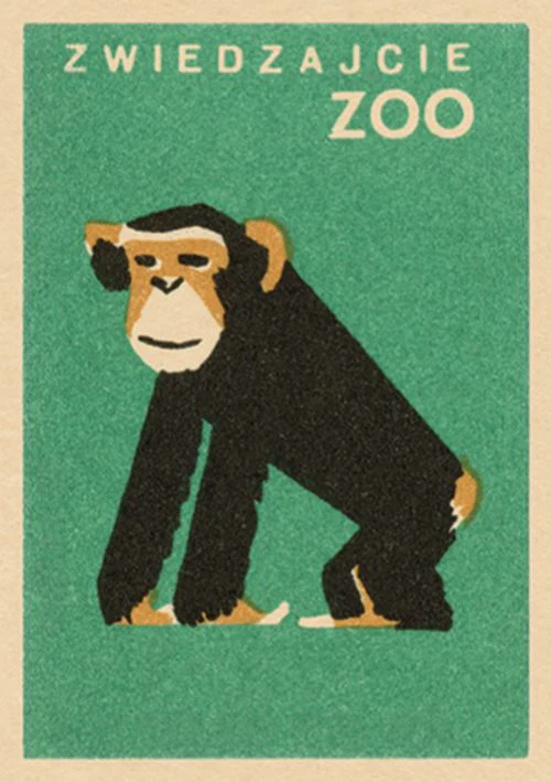 Vintage Matchbox - Chimpanzee