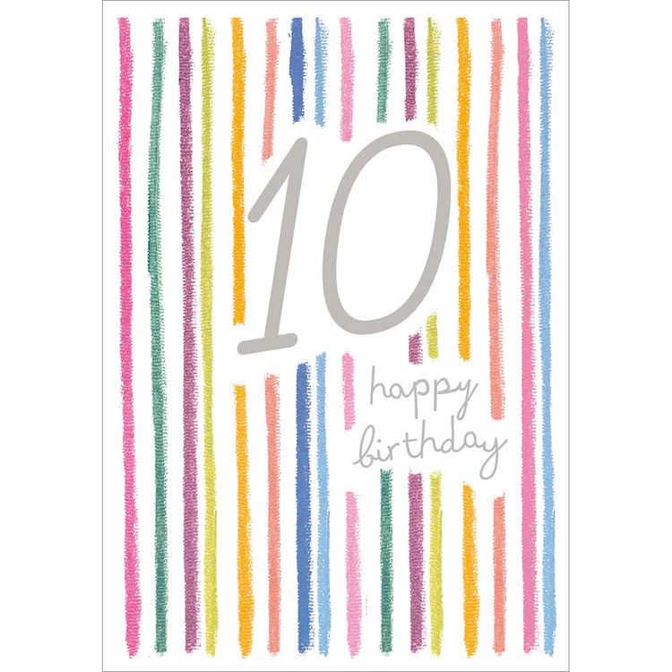 Woodmansterne - 10th Birthday Stripes