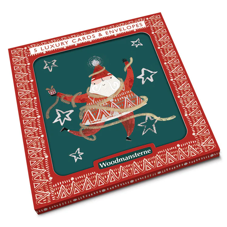 Woodmansterne - Dancing Santa x5